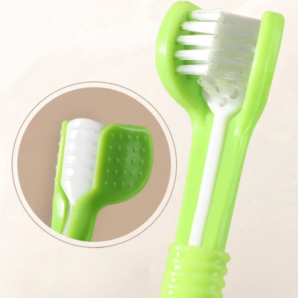 Three-Sided Pet Toothbrush for Fresh Breath