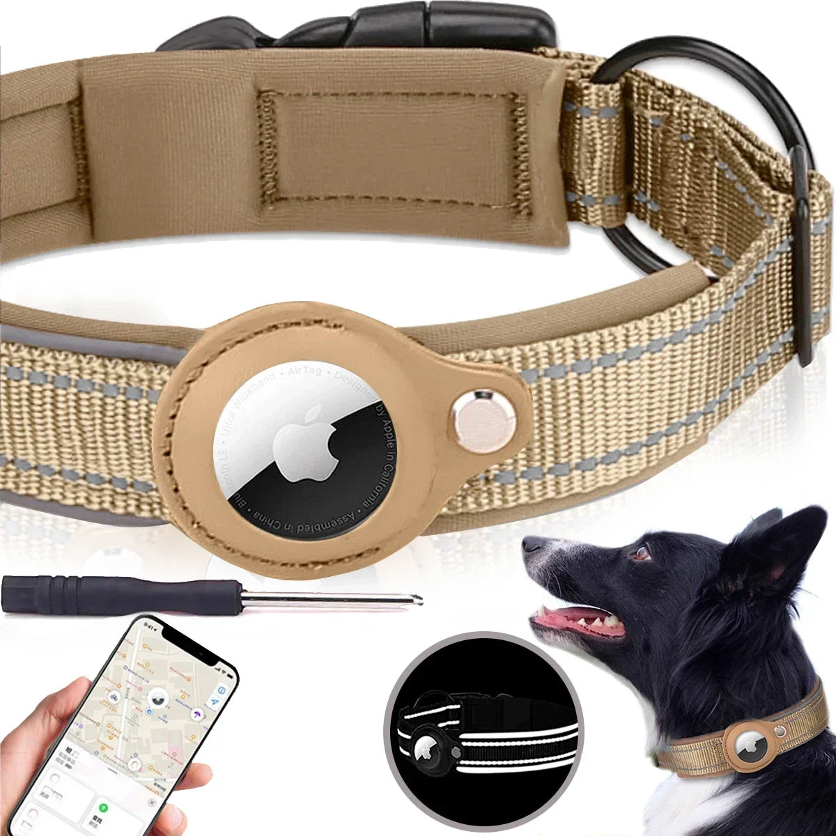 Reflective Waterproof Tracker Collar for Pets