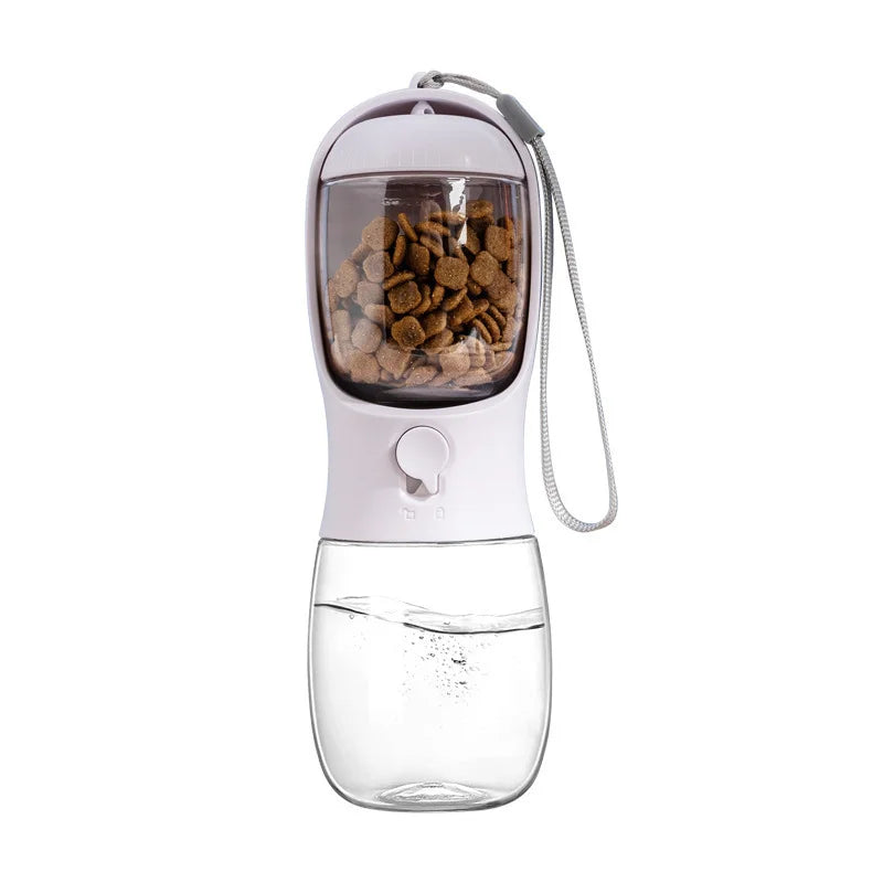 Dog Water Bottle with Food Container, Travel Puppy Water Bowl, Portable Pet Dispenser,Puppy Essentials Necessities for Hiking