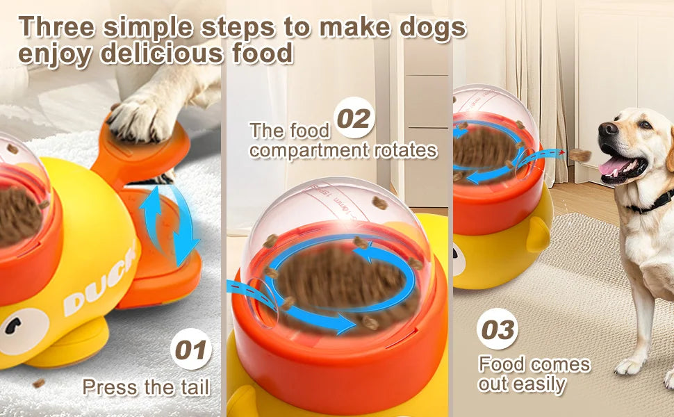 Interactive Cartoon Duck Snack Feeder Dispenser