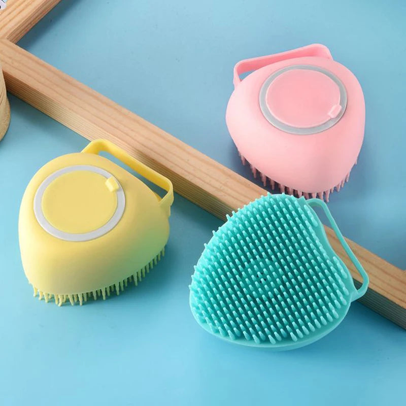 Soft Silicone Bath Brush for Easy Pet Care