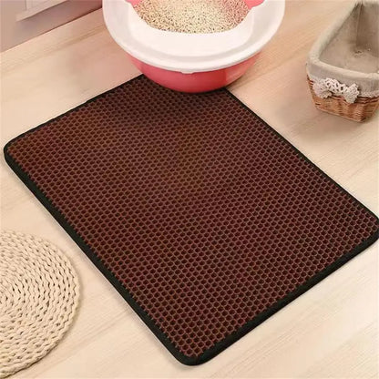 Waterproof Honeycomb Cat Litter Mat Skidproof Design