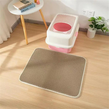 Waterproof Honeycomb Cat Litter Mat Skidproof Design