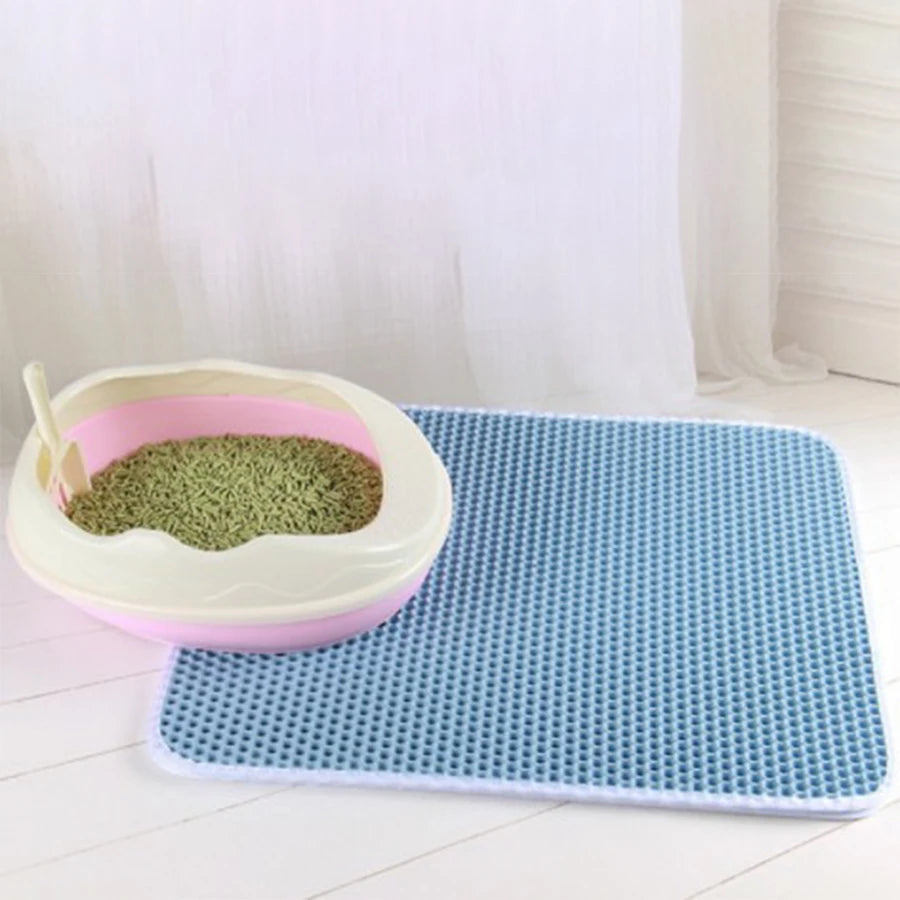 Waterproof Honeycomb Cat Litter Mat Skidproof Design