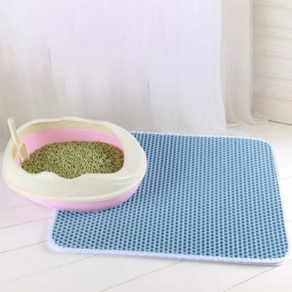 Waterproof Honeycomb Cat Litter Mat Skidproof Design
