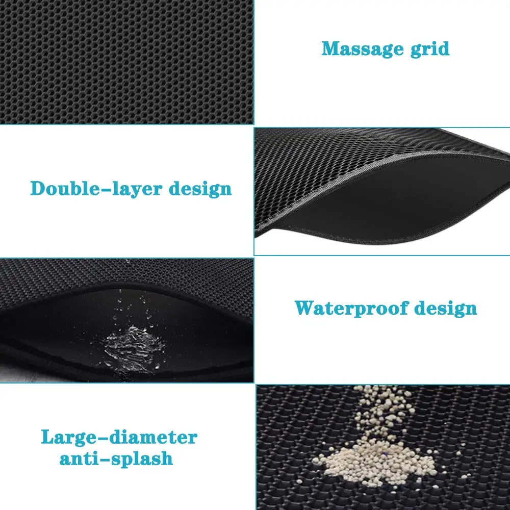 Waterproof Honeycomb Cat Litter Mat Skidproof Design