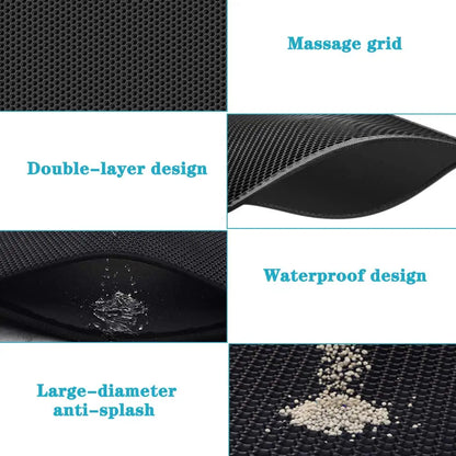 Waterproof Honeycomb Cat Litter Mat Skidproof Design