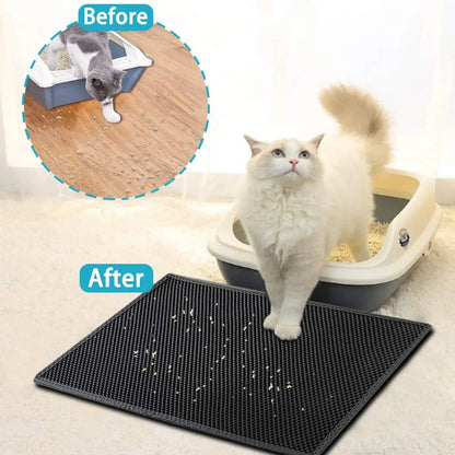 Waterproof Honeycomb Cat Litter Mat Skidproof Design