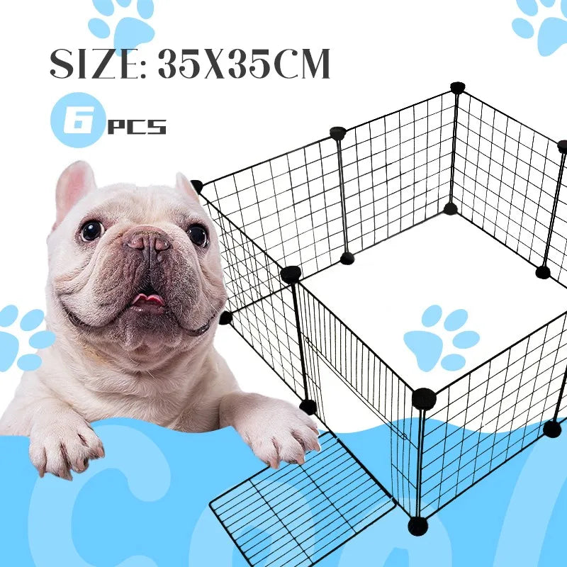 Portable Pet Playpen Heavy Duty Foldable Dog Exercise Fence With Door For Cat Puppy Rabbits Portable Suit Outdoor Indoor