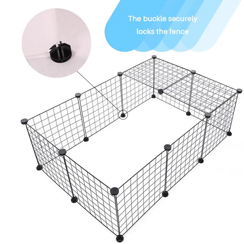 Portable Pet Playpen Heavy Duty Foldable Dog Exercise Fence With Door For Cat Puppy Rabbits Portable Suit Outdoor Indoor