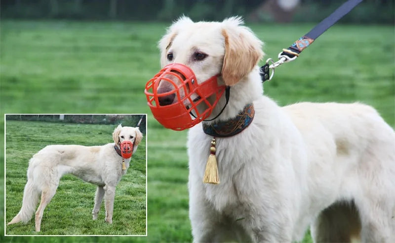 Breathable Basket Muzzle for Large Dogs