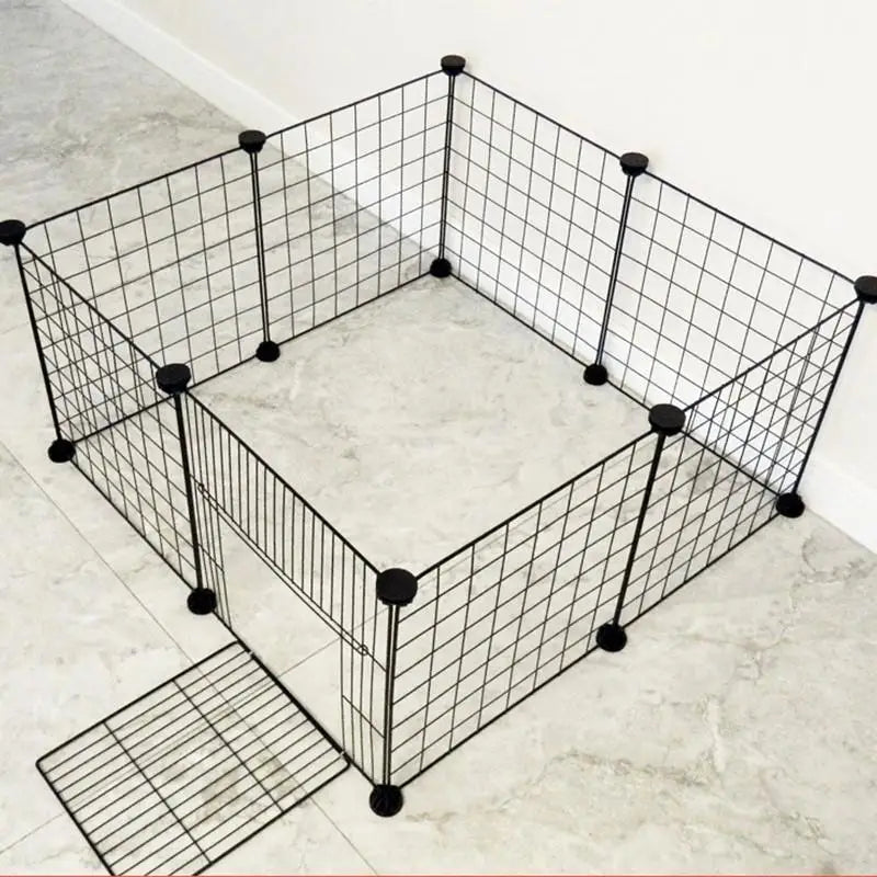 Portable Pet Playpen Heavy Duty Foldable Dog Exercise Fence With Door For Cat Puppy Rabbits Portable Suit Outdoor Indoor