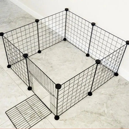 Portable Pet Playpen Heavy Duty Foldable Dog Exercise Fence With Door For Cat Puppy Rabbits Portable Suit Outdoor Indoor