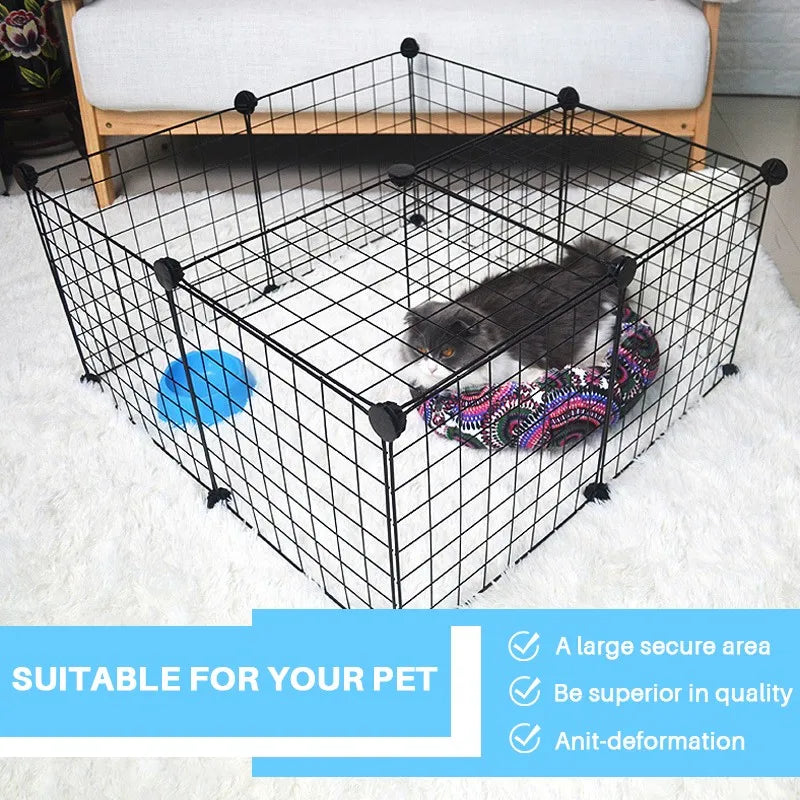 Portable Pet Playpen Heavy Duty Foldable Dog Exercise Fence With Door For Cat Puppy Rabbits Portable Suit Outdoor Indoor