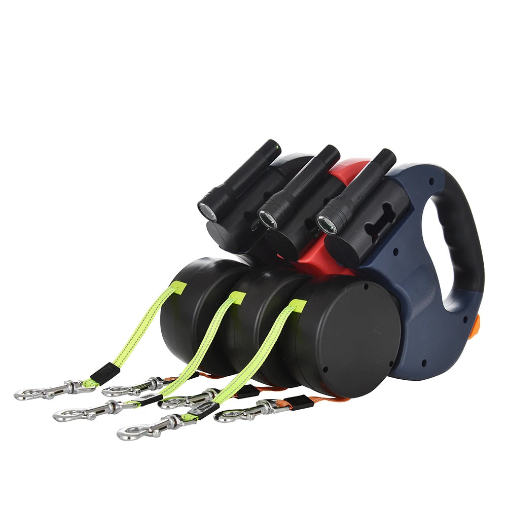 3M Dual Retractable Reflective Pet Leash Lead [360 Swivel]