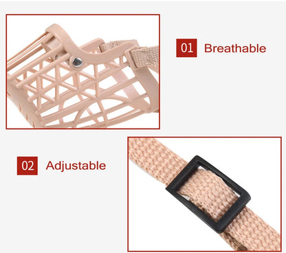 Adjustable Breathable Muzzle for Safe Pet Control