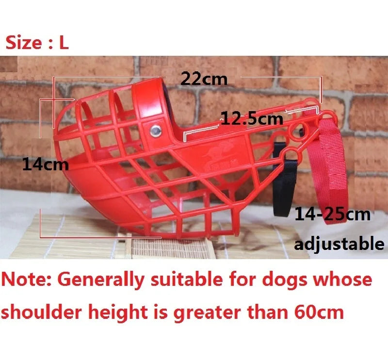 Breathable Basket Muzzle for Large Dogs