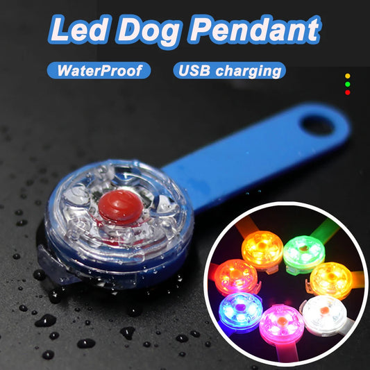 LED Luminous Safety Collar Pendant with Waterproof Light