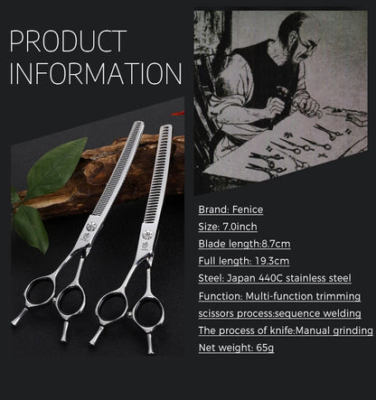 Fenice 7.0 inch Left Handed Professional Dog Grooming Scissors