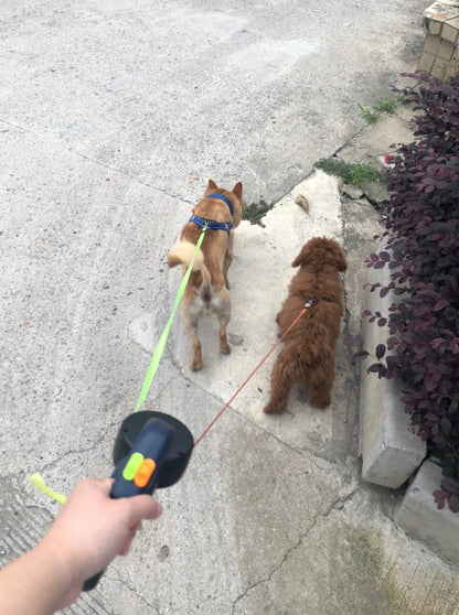 3M Dual Retractable Reflective Pet Leash Lead [360 Swivel]