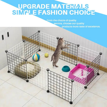 Portable Pet Playpen Heavy Duty Foldable Dog Exercise Fence With Door For Cat Puppy Rabbits Portable Suit Outdoor Indoor
