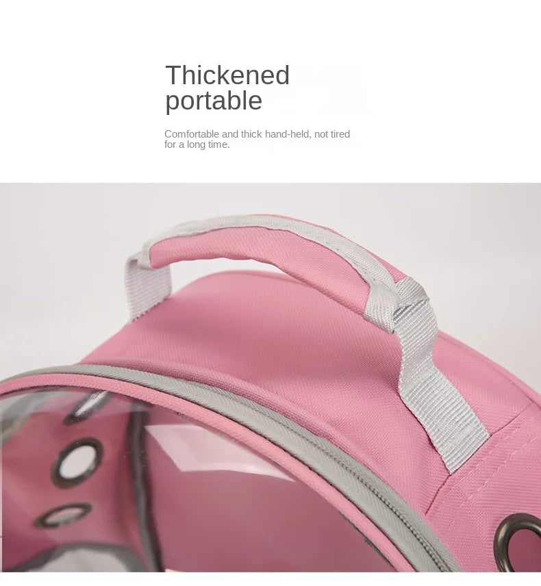 {As seen in Argylle} Space Capsule Pet Backpack-Airline Approved Transparent Carrier [Large Capacity + 360° Ventilation + Dual Handles]
