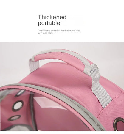 {As seen in Argylle} Space Capsule Pet Backpack-Airline Approved Transparent Carrier [Large Capacity + 360° Ventilation + Dual Handles]