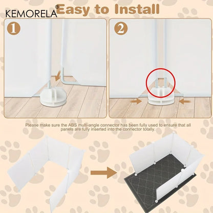 Cat Litter Box Enclosure Splash Guard With Cat Litter Mat