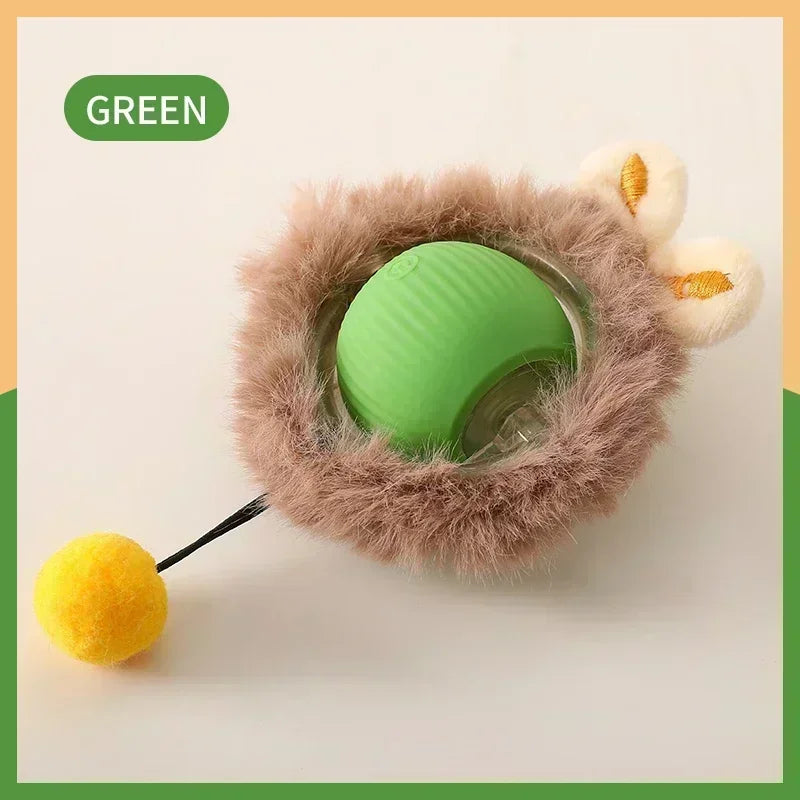 Interactive Motion Activated Plush Cat Toy Ball