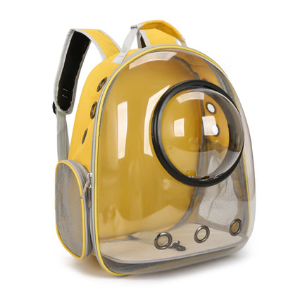 {As seen in Argylle} Space Capsule Pet Backpack-Airline Approved Transparent Carrier [Large Capacity + 360° Ventilation + Dual Handles]