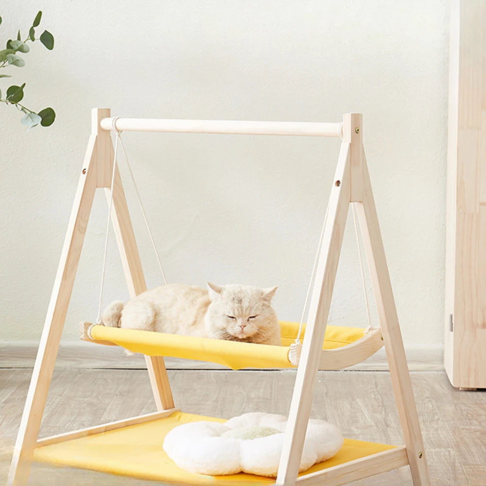Modern Wooden Pet Resting Swinging Bed