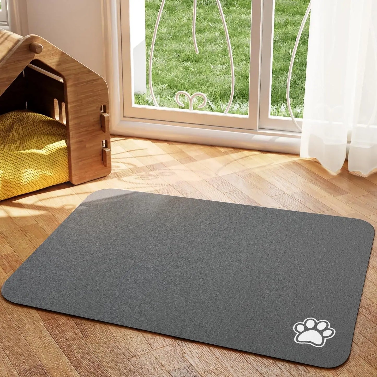 Absorbent Pet Feeding Mat Quick Dry Easy Clean