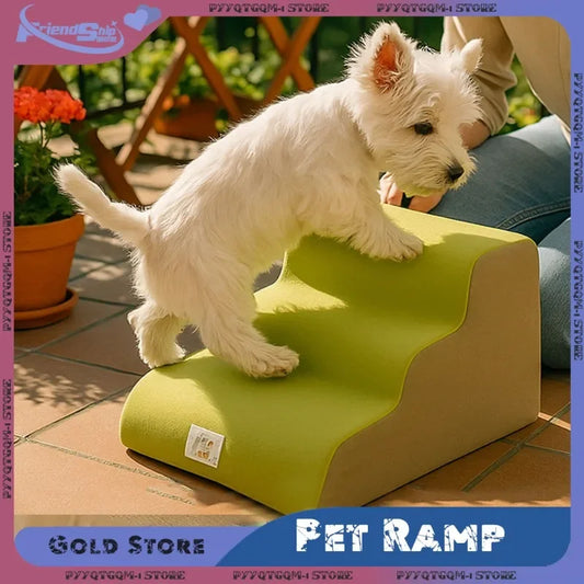 Pet Ramp with 3 Anti-Slip Stairs for Elderly Pets