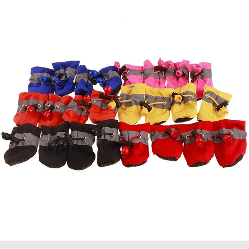 Waterproof Anti-Slip Pet Rain Boots Set