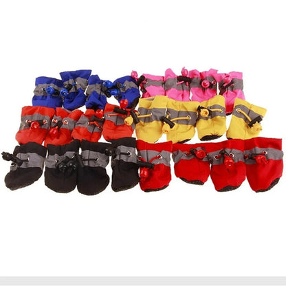 Waterproof Anti-Slip Pet Rain Boots Set