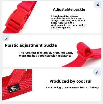 Explosion Proof Breathable Dog Leash and Vest