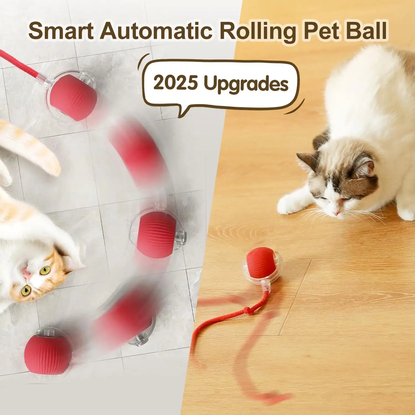 Interactive Smart Rolling Ball Toy for Cats