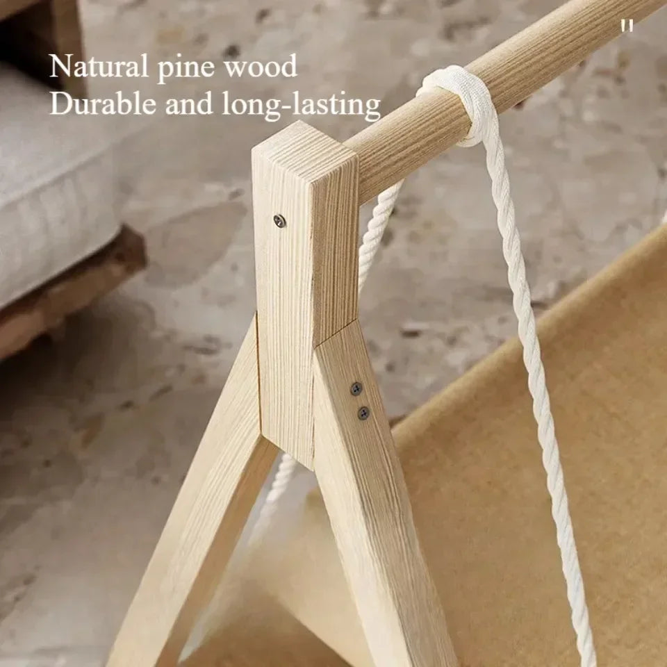 Modern Wooden Pet Resting Swinging Bed