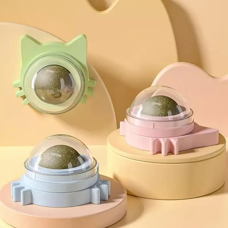 Lickable Catnip Balls Treats and Teeth Cleaner