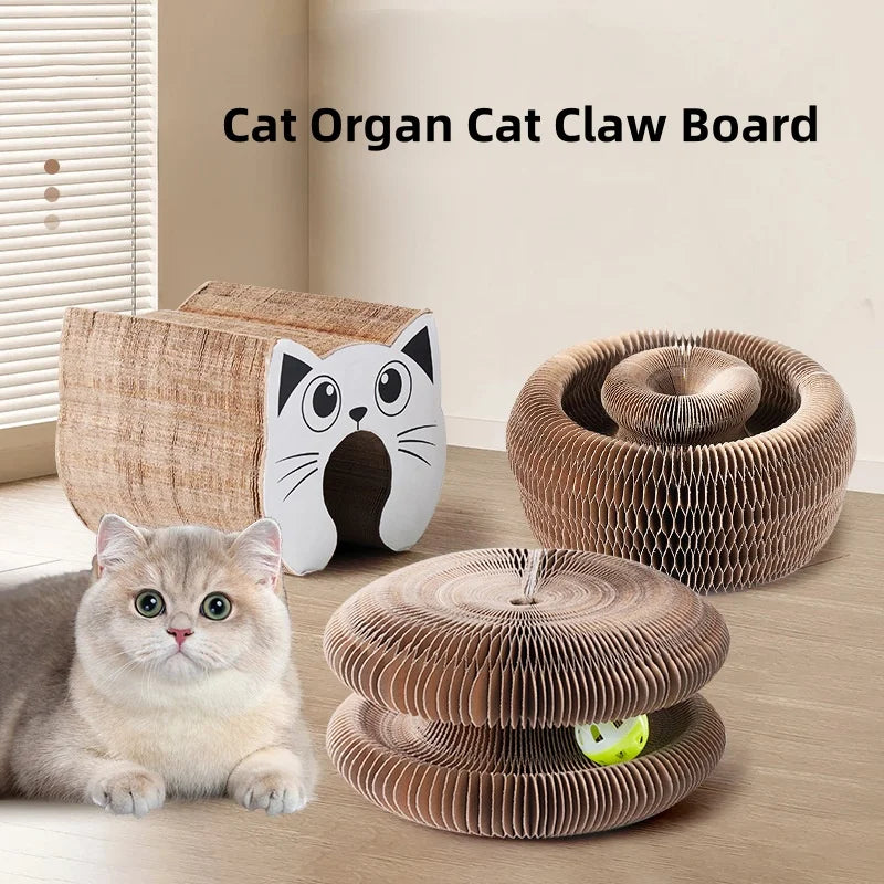 Creative Cat Scratching Board with Rolling Ball