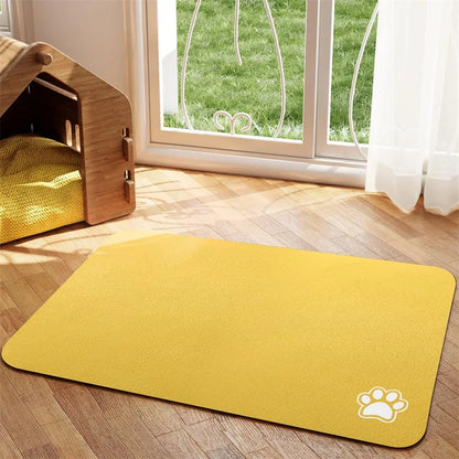 Absorbent Pet Feeding Mat Quick Dry Easy Clean