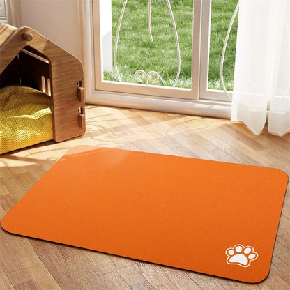 Absorbent Pet Feeding Mat Quick Dry Easy Clean