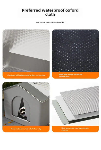 Waterproof Outdoor Winter Warm Pet Cave With Sleeping Beds