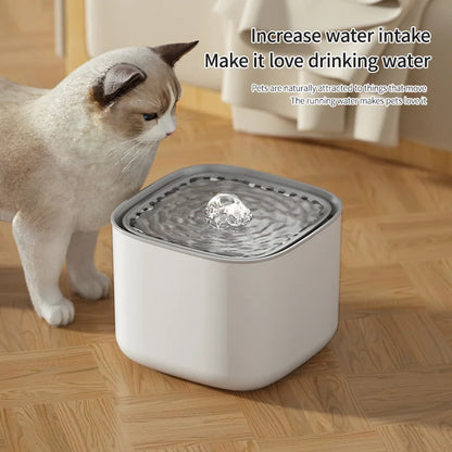 Large Capacity Auto Recirculating Cat Water Fountain