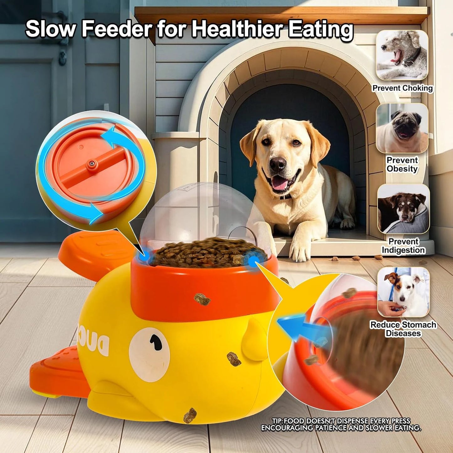 Interactive Cartoon Duck Snack Feeder Dispenser