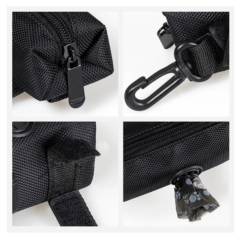 Adjustable Poop Bag Holder with Leash Attachment