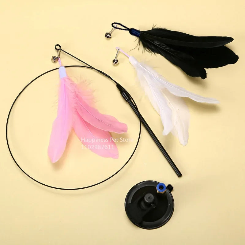 Interactive Feather Teaser Stick With Bell
