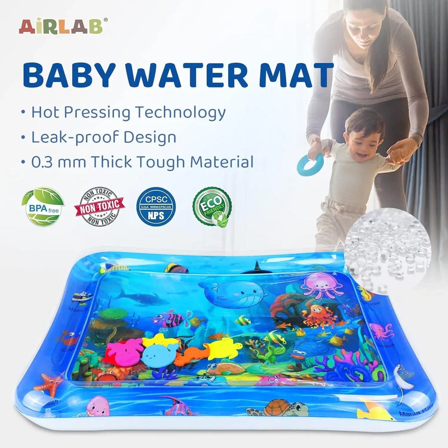 Inflatable Water Play Mat With Ocean Theme