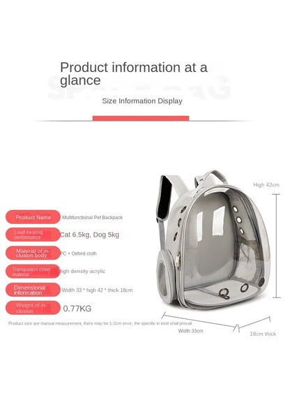 PurView Pro Transparent Cat Backpack - As seen in Argylle