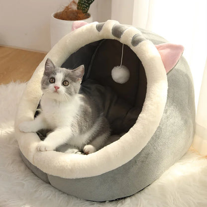 Cozy Pet Tent Bed with Cute Animal Ears